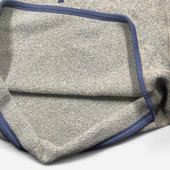 Patagonia Better Sweater Mens Lg Bleached Stone/Dolomite Blue 1/4 Zip - Picture 6 of 7